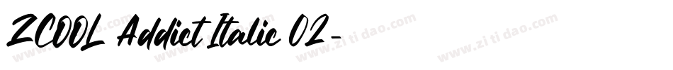 ZCOOL Addict Italic 02字体转换